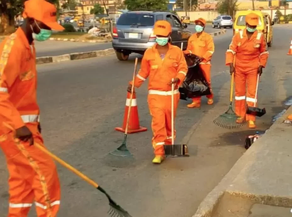 Lagos highway sweepers