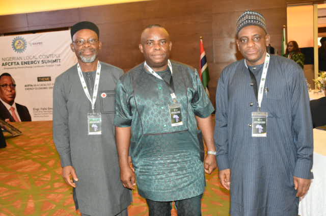 NCDMB, PETAN execs at the Nigerian Local Content AfCFTA Energy Summit