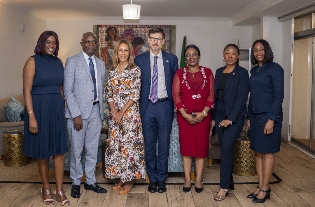 UK officials with Yabatech team