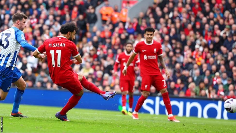 Salah scored his 16th Premier League goal