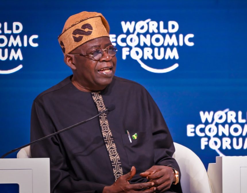 President Tinubu speaking at the WEF