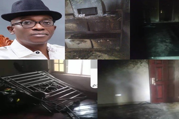 Abure and parts of his burnt house