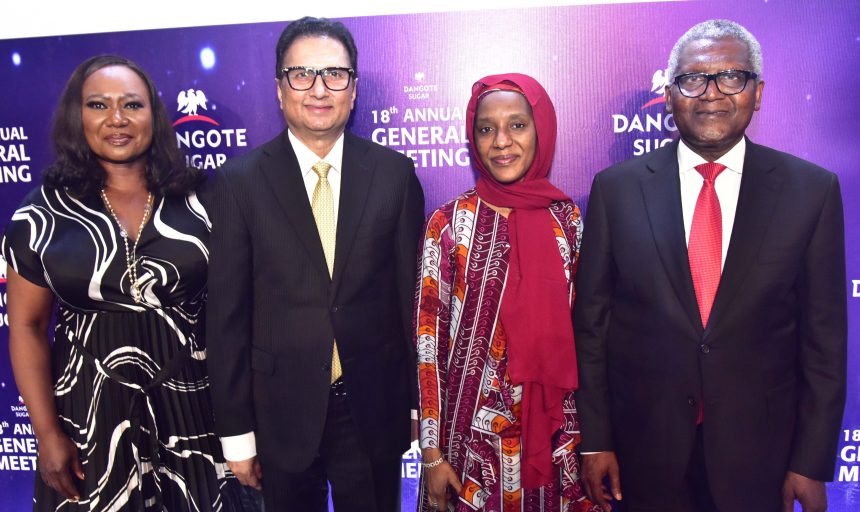 Aliko Dangote, Ravindra Singhvi, Maryam Bashir, Abdu Dantata and Mariya Aliko Dangote