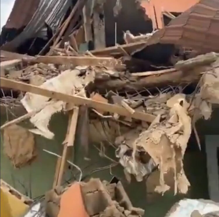 Demolished Modupe Onitiri-Abiola building