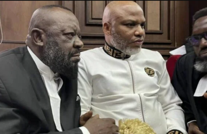 Nnamdi Kanu with his counsels