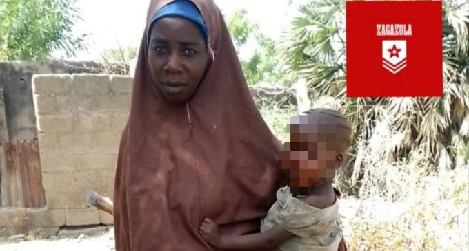 Rescued Chibok girl with child