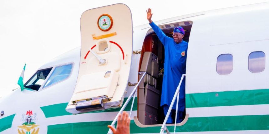 Tinubu jets out