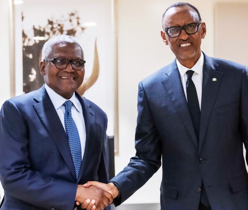 Aliko Dangote and Paul Kagame