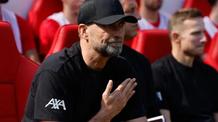 Jurgen Klopp watches his final game as Liverpool manager