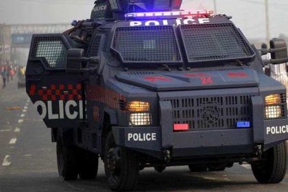Police Mobile Force truck stationed at Rivers Assembly quarters