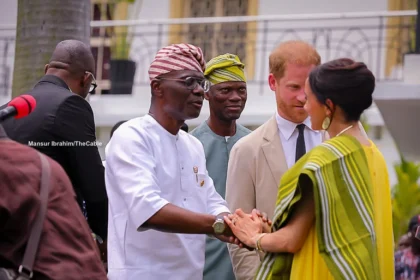 Sanwo-Olu with Harry and Meghan