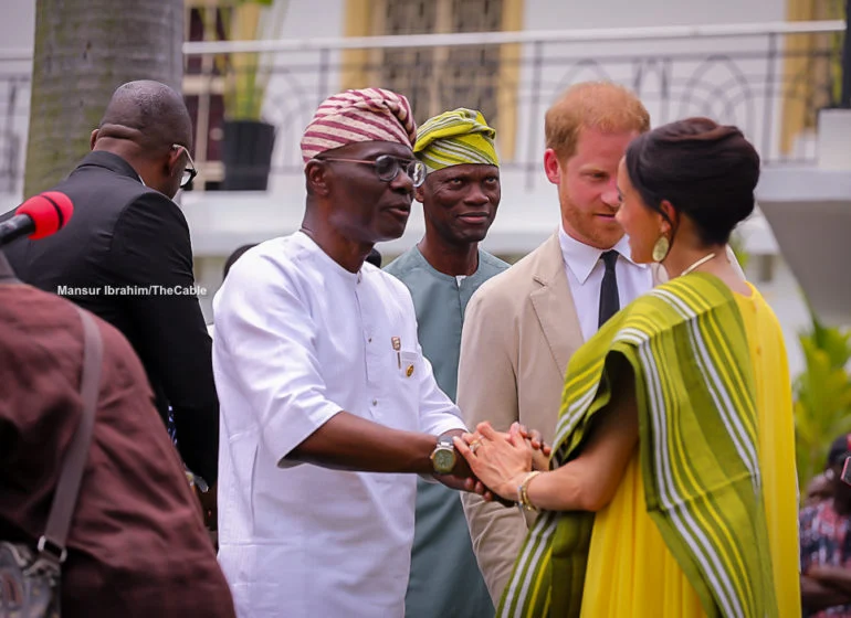 Sanwo-Olu with Harry and Meghan