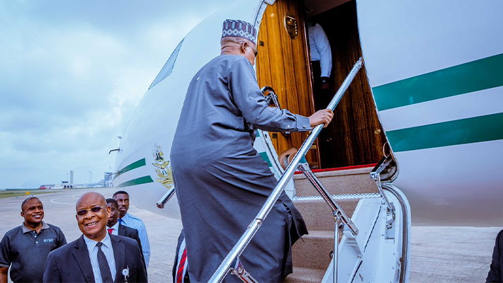 Shettima departs Abuja