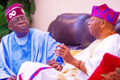 Tinubu and Oba Sikiru Kayode Adetona