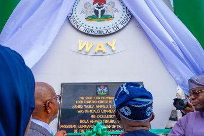 Tinubu at the commissioning of Abuja's Southern Parkway