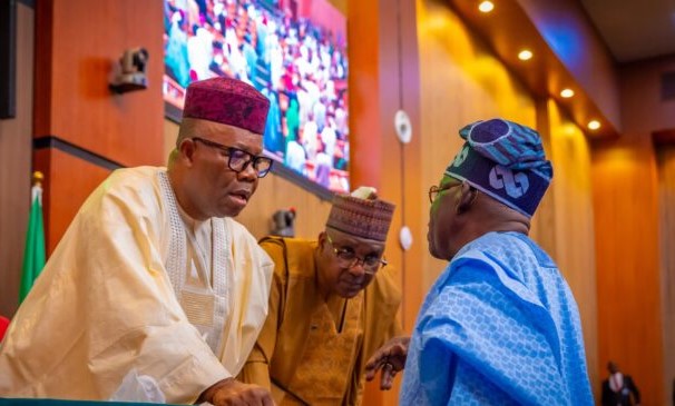 Tinubu with Godswill Akpabio and Tajedeen Abbas