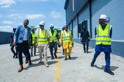 Wale Edun inspecting new CNG buses ahead of inauguration