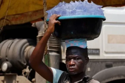 A sachet water seller