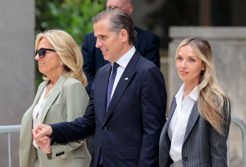 Hunter Biden, his wife Melissa Cohen Biden and U.S. first lady Jill Biden