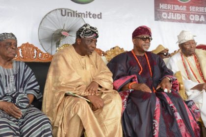 Olusegun Osoba, Lekan Mustapha, Dapo Abiodun and Oba Sikiru Kayode Adetona