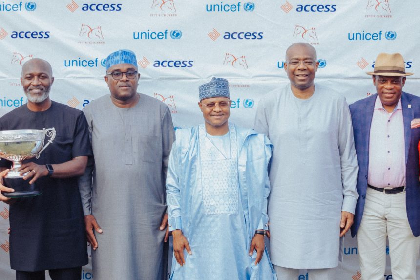 L-R: Roosevelt Ogbonna, MD/CEO, Access Bank Group; Adamu Atta, Founder, Fifth Chukker; Uba Sani, Executive Governor, Kaduna; Aigboje Aig-Imoukhuede, CFR, Chairman, Access Holdings Plc; and Paul Usoro, SAN, Chairman, Access Bank Group