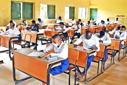 Students writing WAEC exams