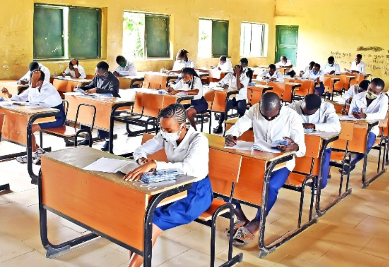 Students writing WAEC exams