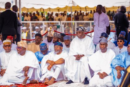 Gbajabiamila, Tinubu, Hamzat, Fashola and others at Eid praying ground