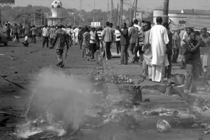 Borno explosion scene