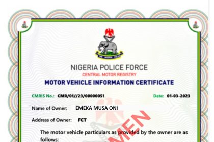 e-CMIR certificate