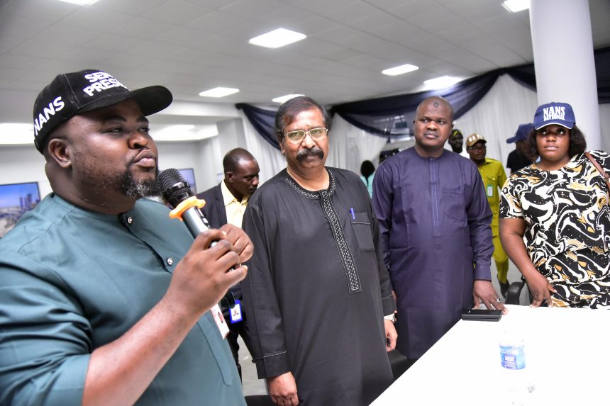 NANS leaders during a visit to Dangote refinery in Lagos