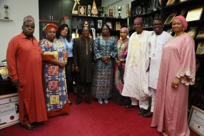 Abike Dabiri-Erewa with Focus officers