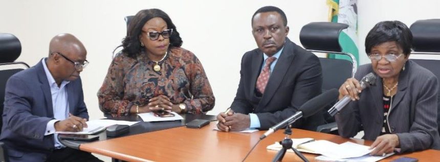 Mrs. Sonny-Afoekelu Uchenna Marrilyn, Victor Abiola, Prof. Mojisola Adeyeye during an interaction on draft of NAFDAC export regulation 2024 in Lagos