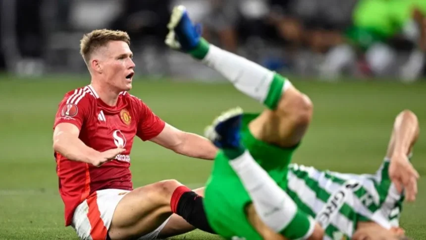 Man Utd's Scott McTominay in action against Real Betis