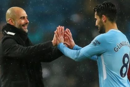 Pep Guardiola and Ilkay Gundogan