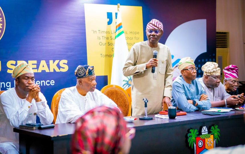 Gov. Sanwo-Olu addressing the GAC members