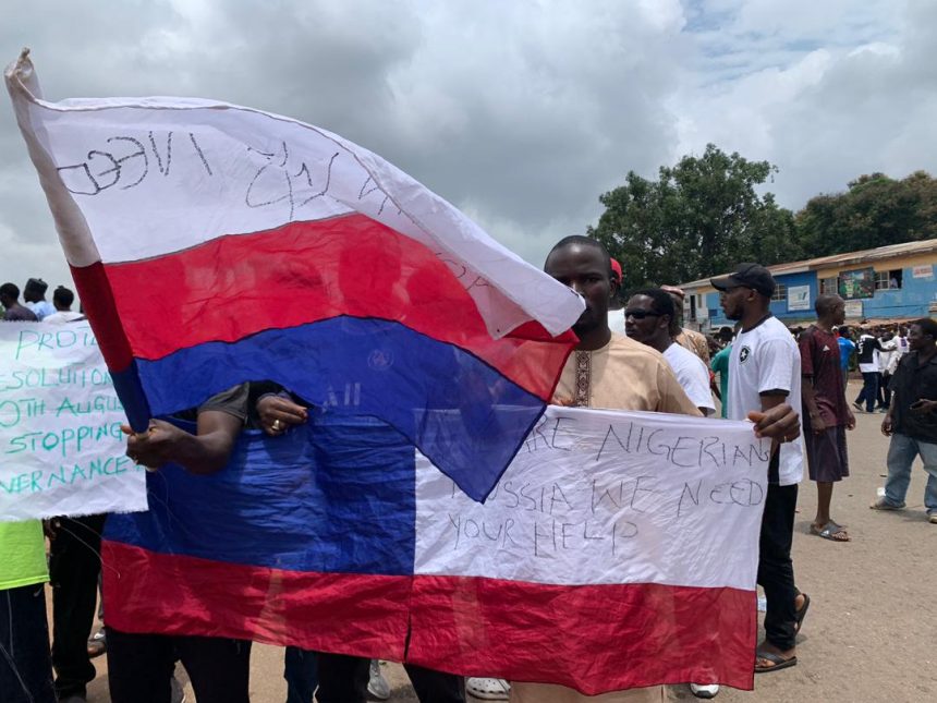 Russian Flags in Nigeria