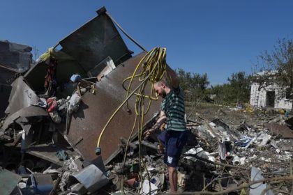 Scene of Ukraine's power grid struck by Russia