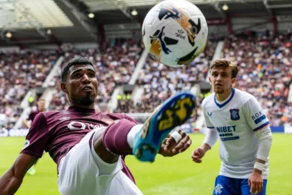 Summer signing Gerald Taylor (left) had an excellent debut for Hearts