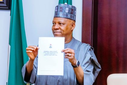 Kashim Shettima at the signing ceremony of the Cape Town Convention