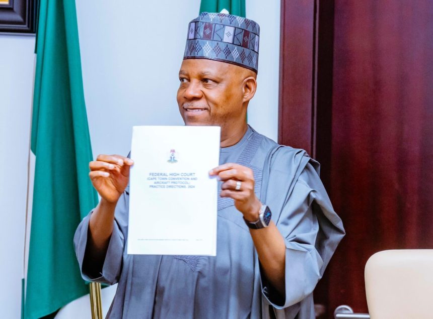 Kashim Shettima at the signing ceremony of the Cape Town Convention