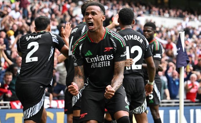 Gabriel scored the winner for Arsenal in the north London derby at Tottenham