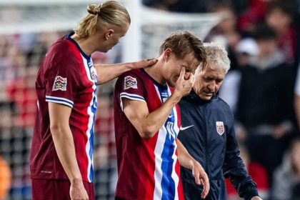 Haaland consoles Odegaard as Arsenal captain limps off after injury