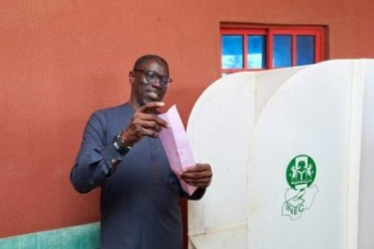 Ighodalo casting his vote