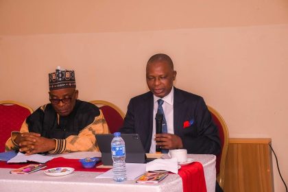 Lateef Fagbemi and Prof. 'Funsho Isolaowa Afolabi at the Yabatech retreat for members of the governing council and management