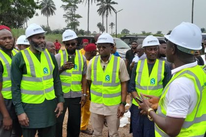 Philip Shaibu during inspection of projects in Edo