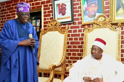 President Bola Tinubu and the Shehu of Borno