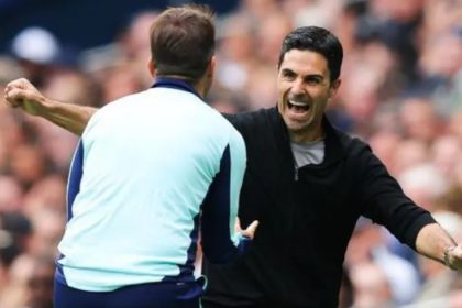 Excited Mikel Arteta