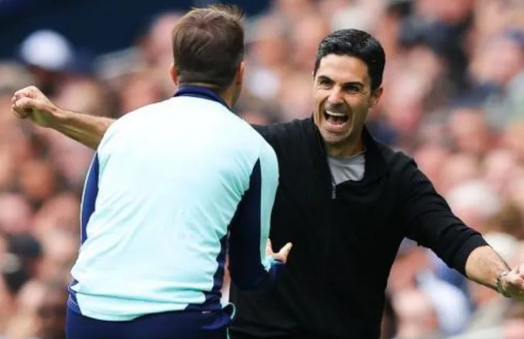 Excited Mikel Arteta