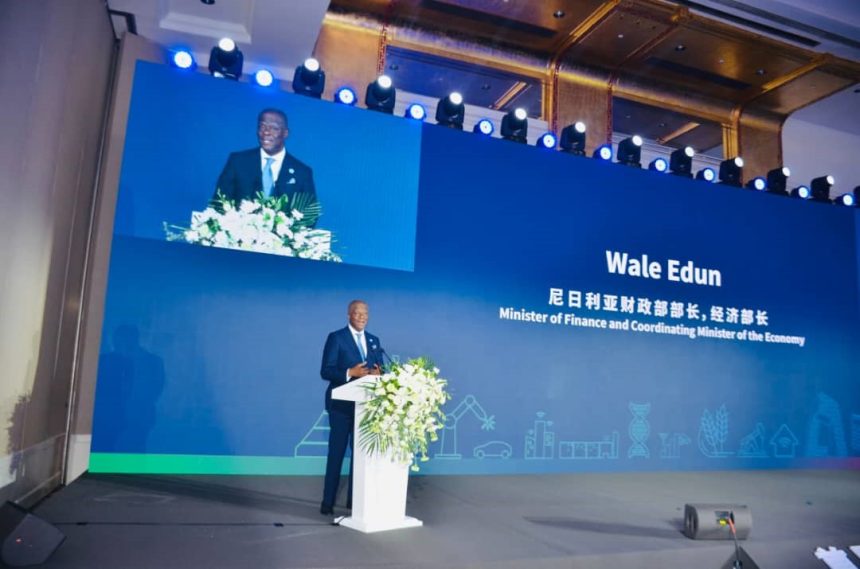 Wale Edun s[eaking at the China Forum